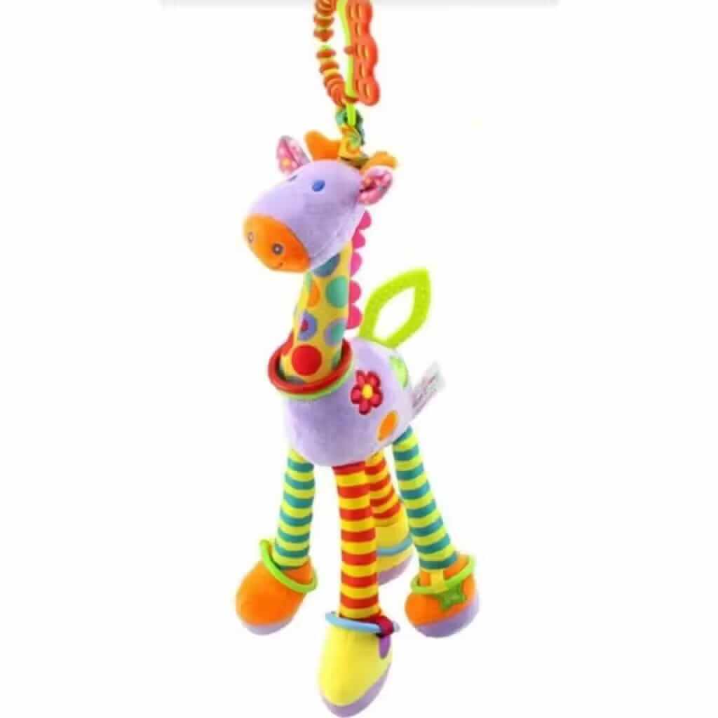 Chocalho Dona Girafinha – Brinquedo Sensorial e Educativo para Bebês