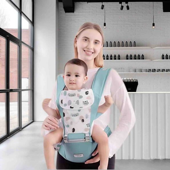 Canguru Premium 4 em 1 Cangu® – Mochila Ergonômica com Assento de Quadril e Suporte até 20kg