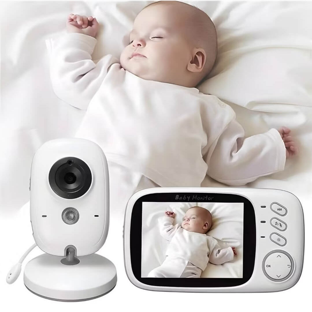 Babá Eletrônica Sem Fio com Visão Noturna e Tela LCD | Monitore Seu Bebê com Segurança