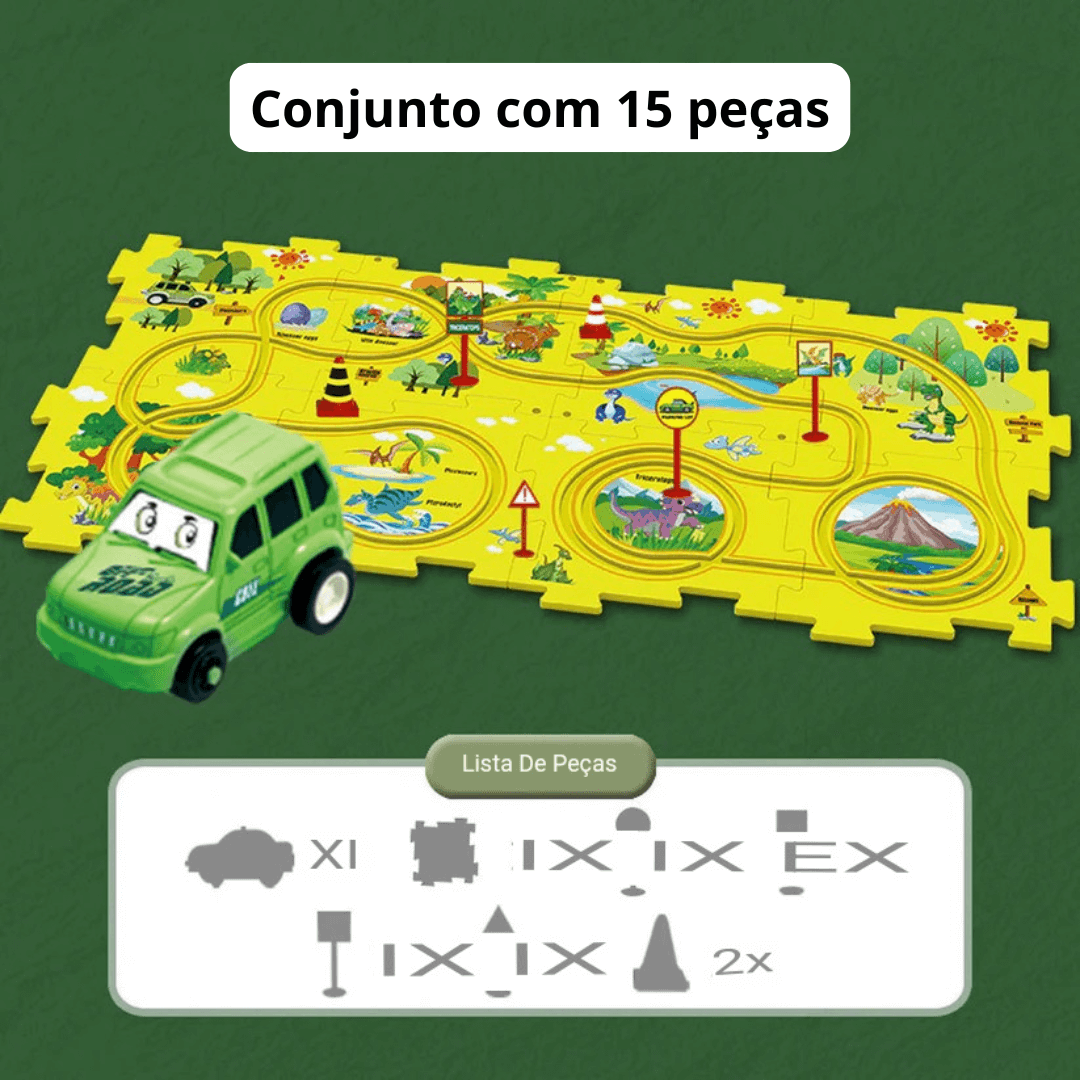 Quebra-Cabeça Racer - Conjunto de pista de carro para crianças
