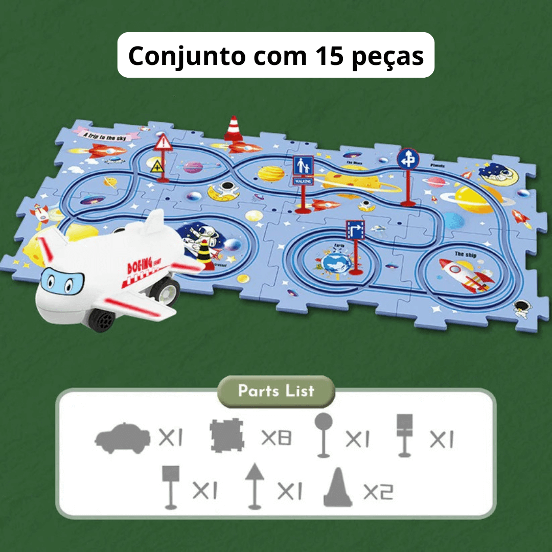 Quebra-Cabeça Racer - Conjunto de pista de carro para crianças