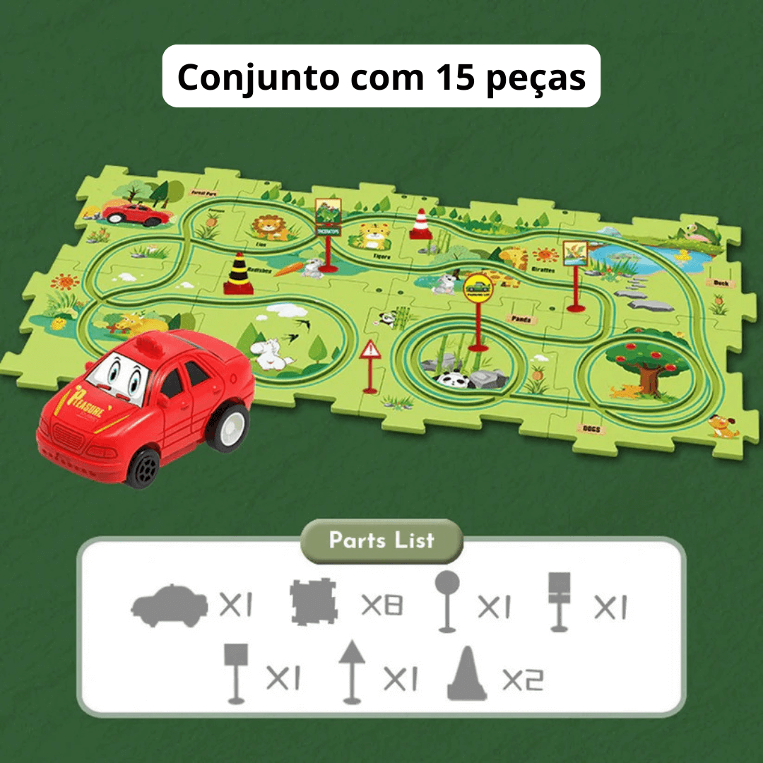 Quebra-Cabeça Racer - Conjunto de pista de carro para crianças