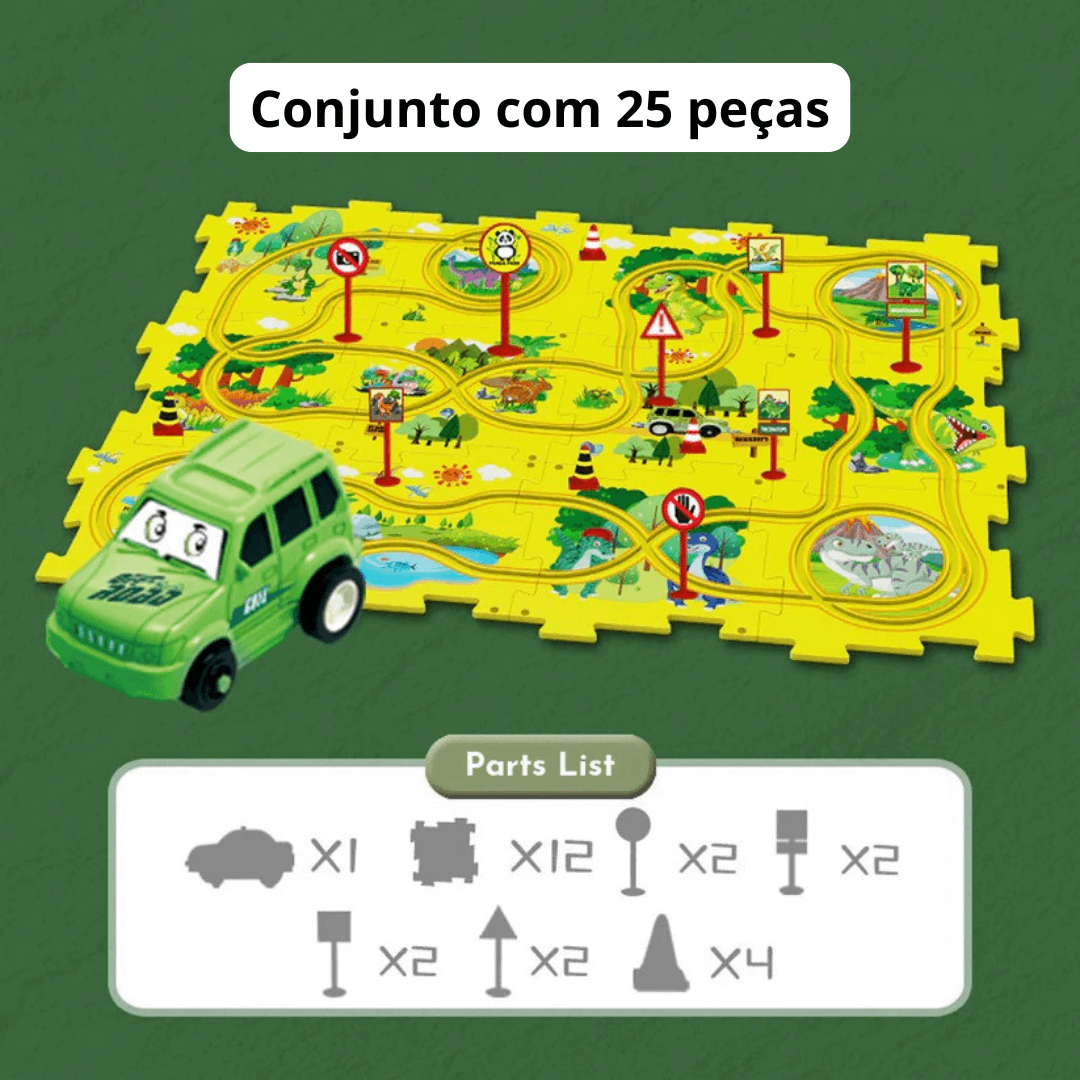 Quebra-Cabeça Racer - Conjunto de pista de carro para crianças