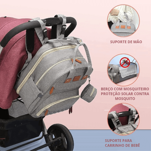 Mochila Materno Baby • Conforto para mamãe e bebê em dias de passeios