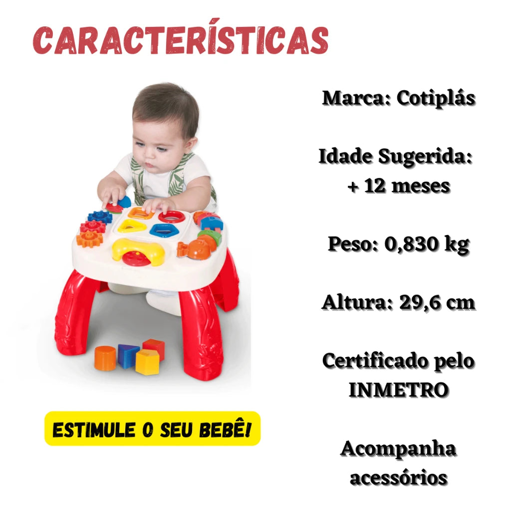 Mesinha de Atividades Didática: Diversão e Desenvolvimento para Seu Bebê