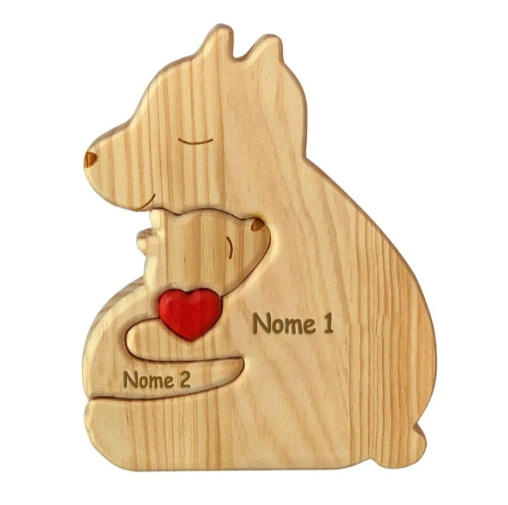 Família Urso • Decoração de Madeira Personalizada