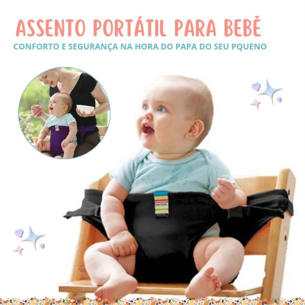 Assento Portátil para Bebê Anti-Queda - segurança e praticidade