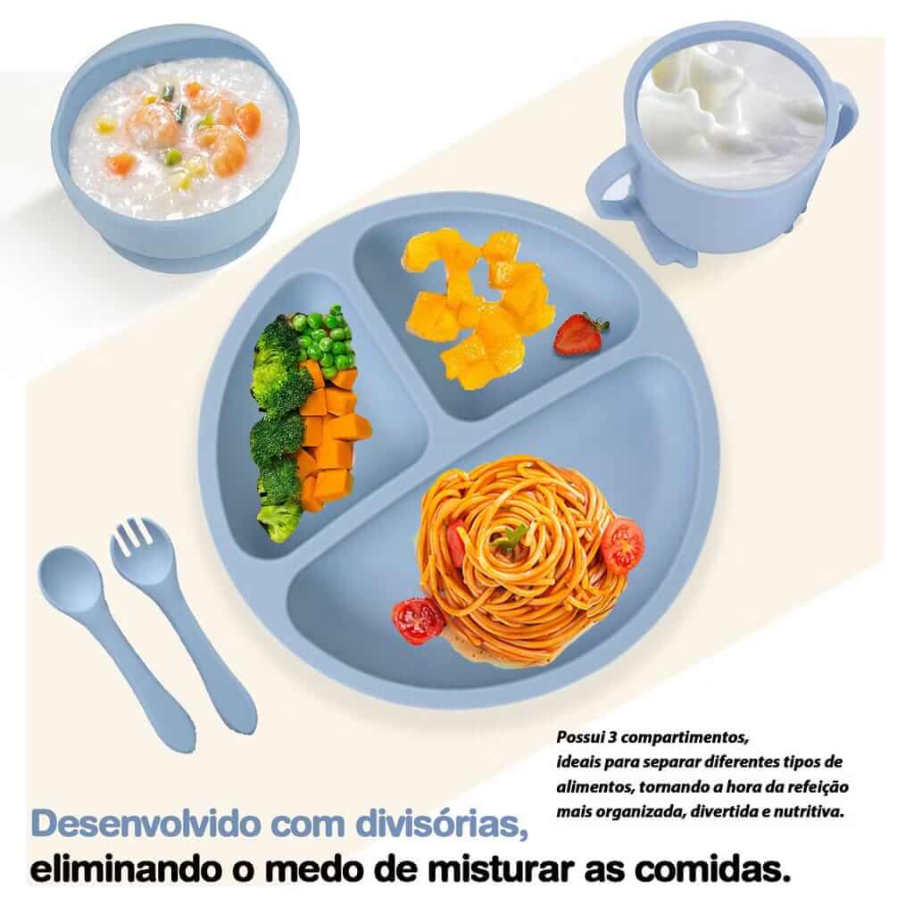 Kit Introdução Alimentar de Silicone | Seguro, Prático e Divertido para o Seu Bebê