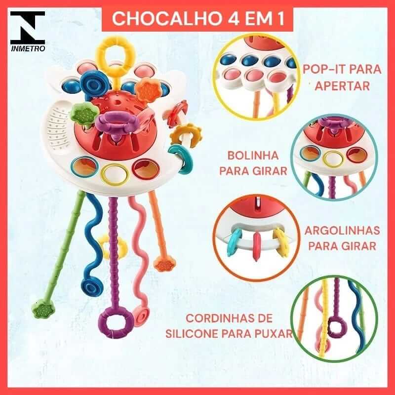 Chocalho Mordedor Montessori • Desenvolvimento Para a Dentição do Bebê - Lançamento