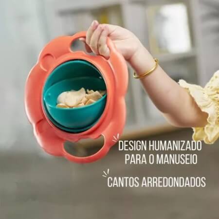 Tigela Mágica Leãozinho -  A Tigela Giroscópica Anti-Derramamento