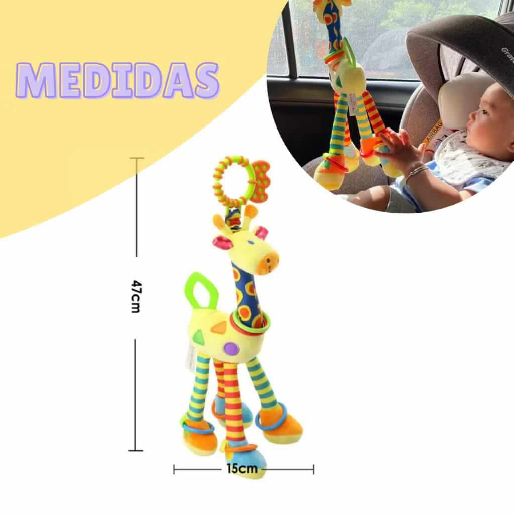 Chocalho Dona Girafinha – Brinquedo Sensorial e Educativo para Bebês