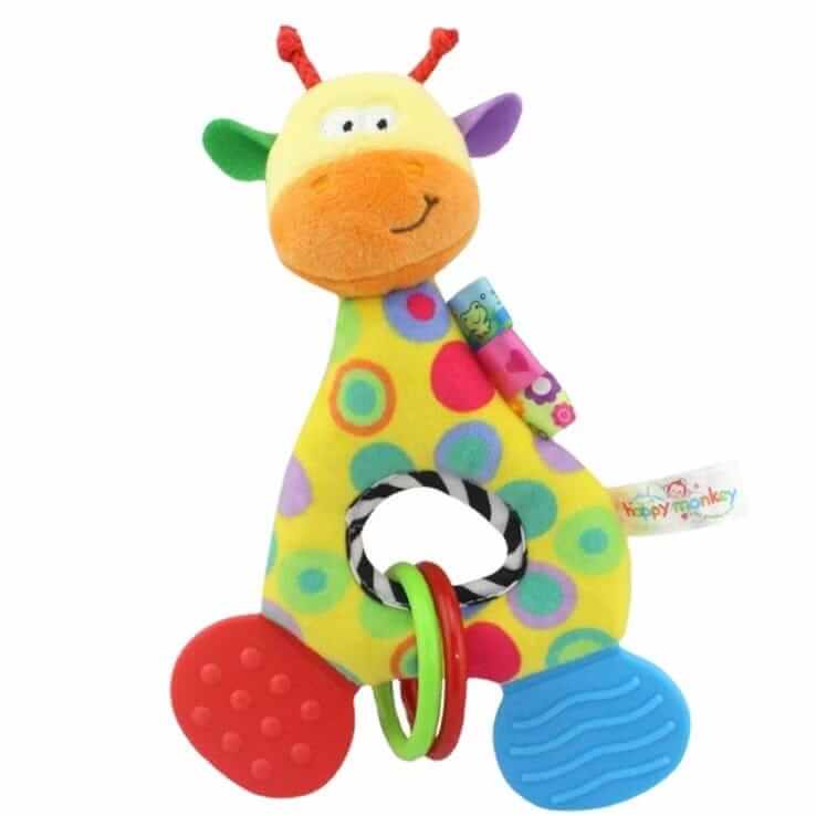 Chocalho Dona Girafinha – Brinquedo Sensorial e Educativo para Bebês