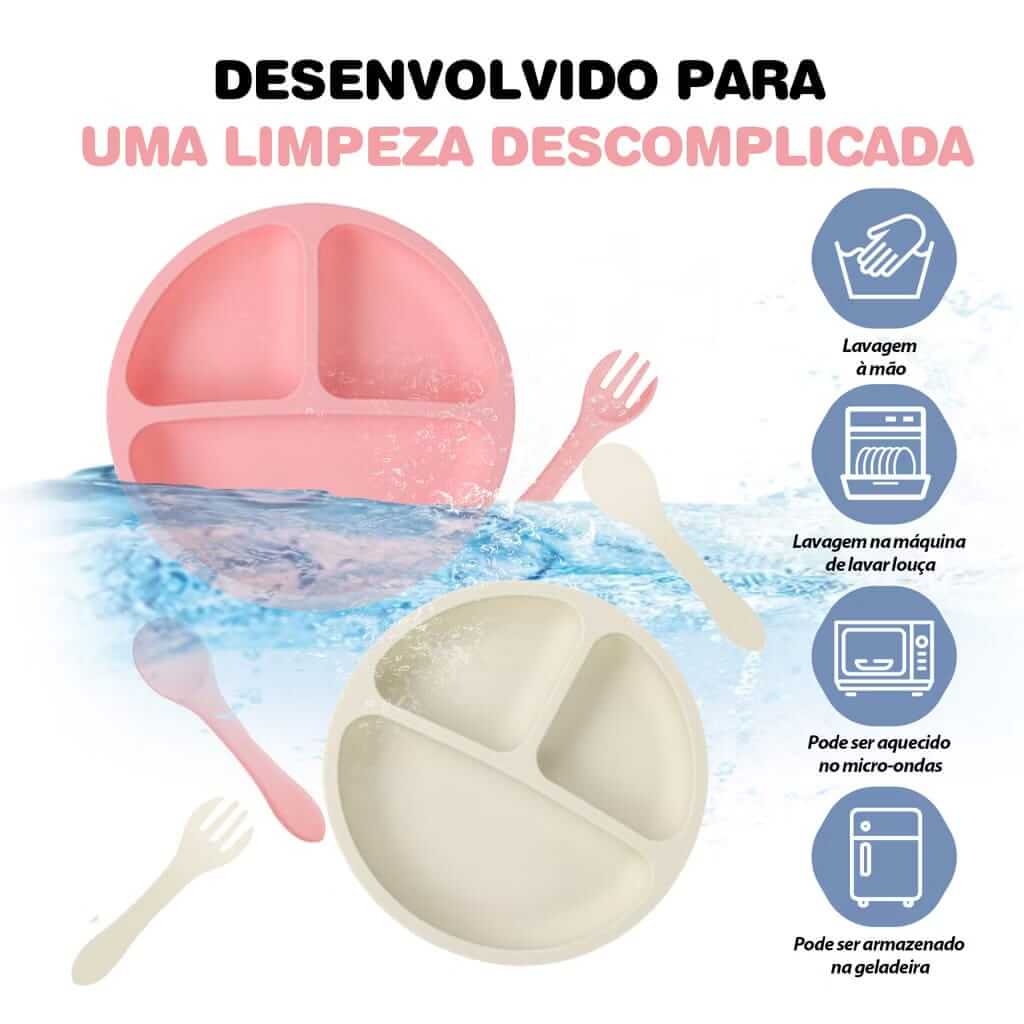Kit Introdução Alimentar de Silicone | Seguro, Prático e Divertido para o Seu Bebê