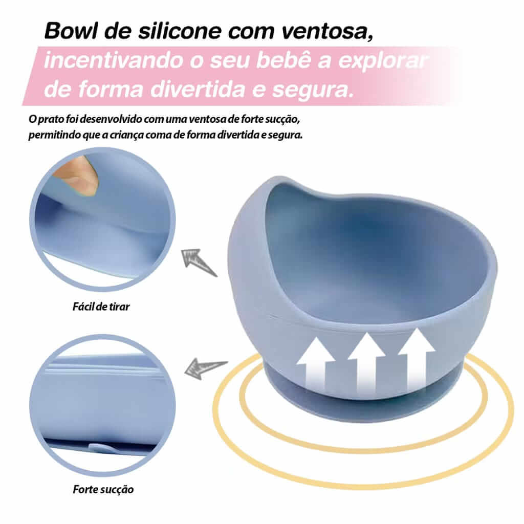 Kit Introdução Alimentar de Silicone | Seguro, Prático e Divertido para o Seu Bebê