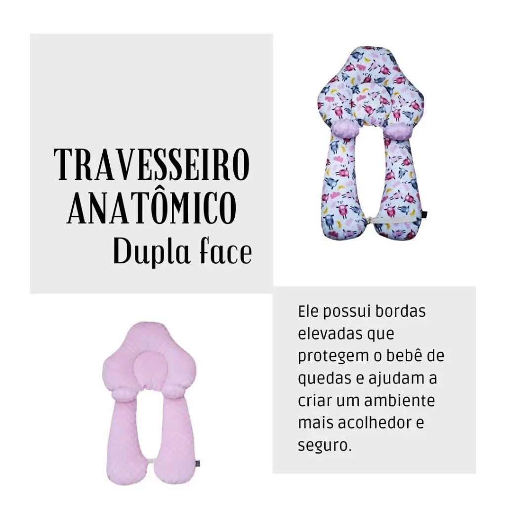 NinhoDoce™ – Almofada Ortopédica para Sono Seguro do Bebê