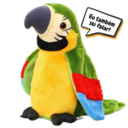 Arara Pelúcia Falante • Desperte a criatividade educacional do seu pequeno.