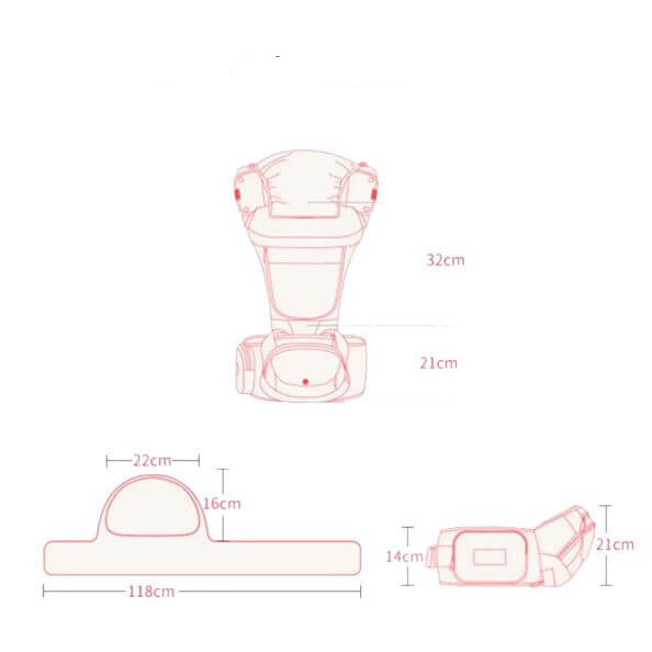 Canguru Premium 4 em 1 Cangu® – Mochila Ergonômica com Assento de Quadril e Suporte até 20kg