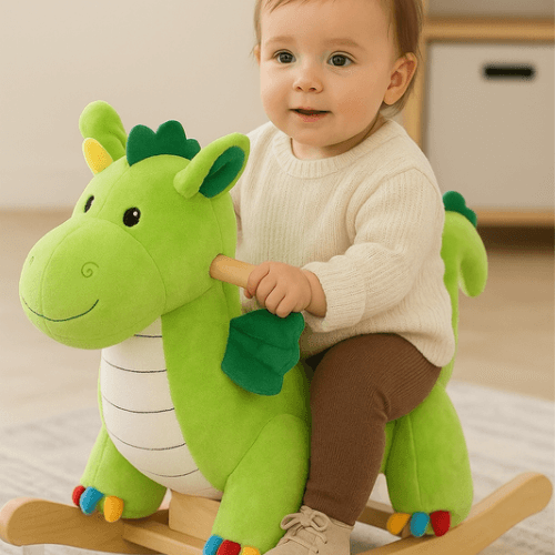 Dino Rock – Balanço em Formato de Dinossauro de Pelúcia