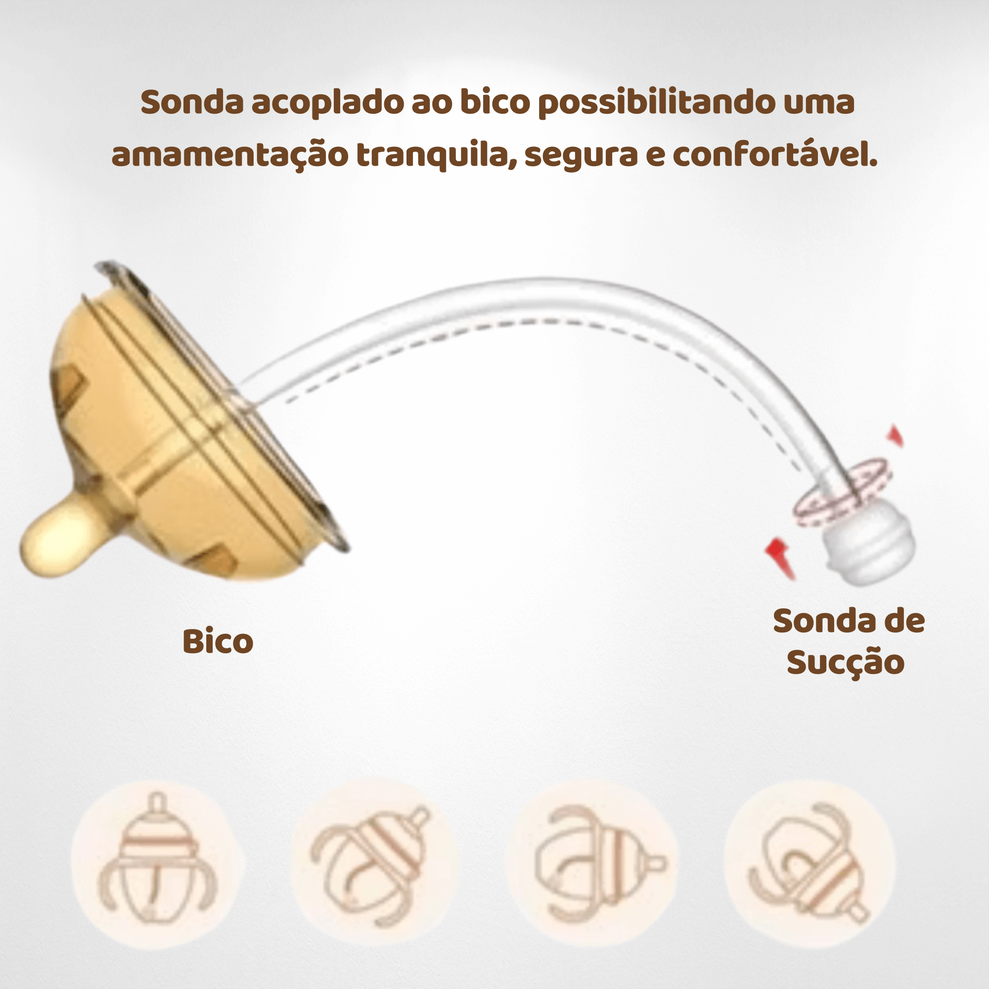 Mamadeira Tetadeira™ - Imita Seio Materno + BICO EXTRA GRÁTIS
