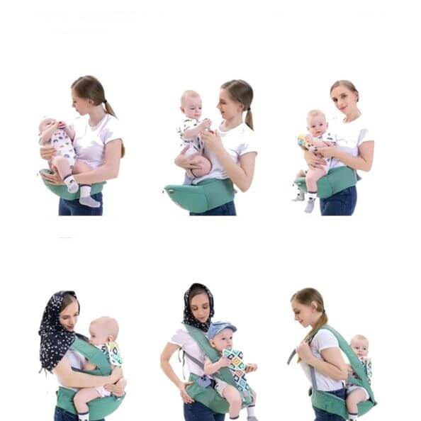 Canguru Premium 4 em 1 Cangu® – Mochila Ergonômica com Assento de Quadril e Suporte até 20kg